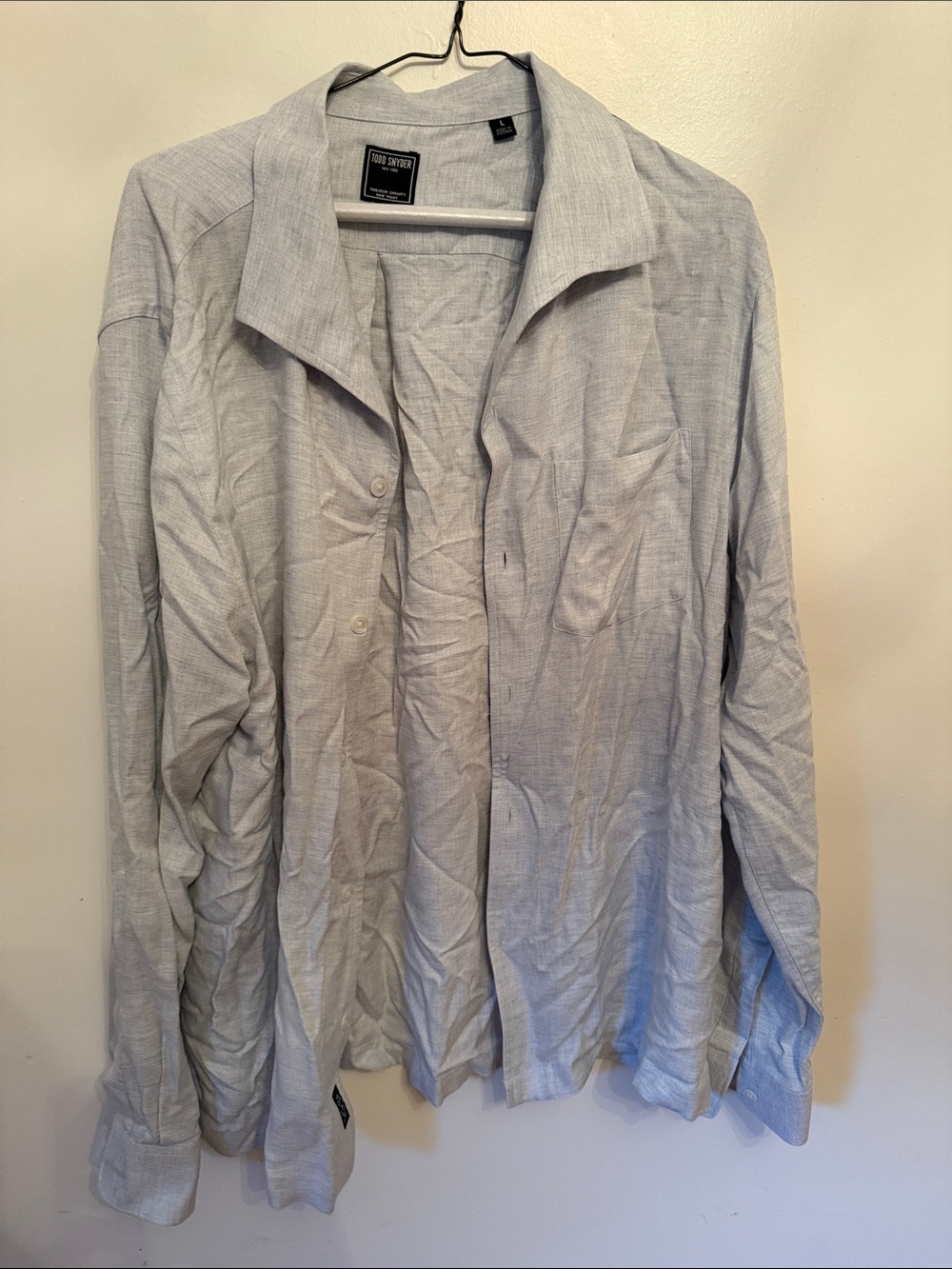 Todd Snyder Light Gray Casual Button-Down Shirt